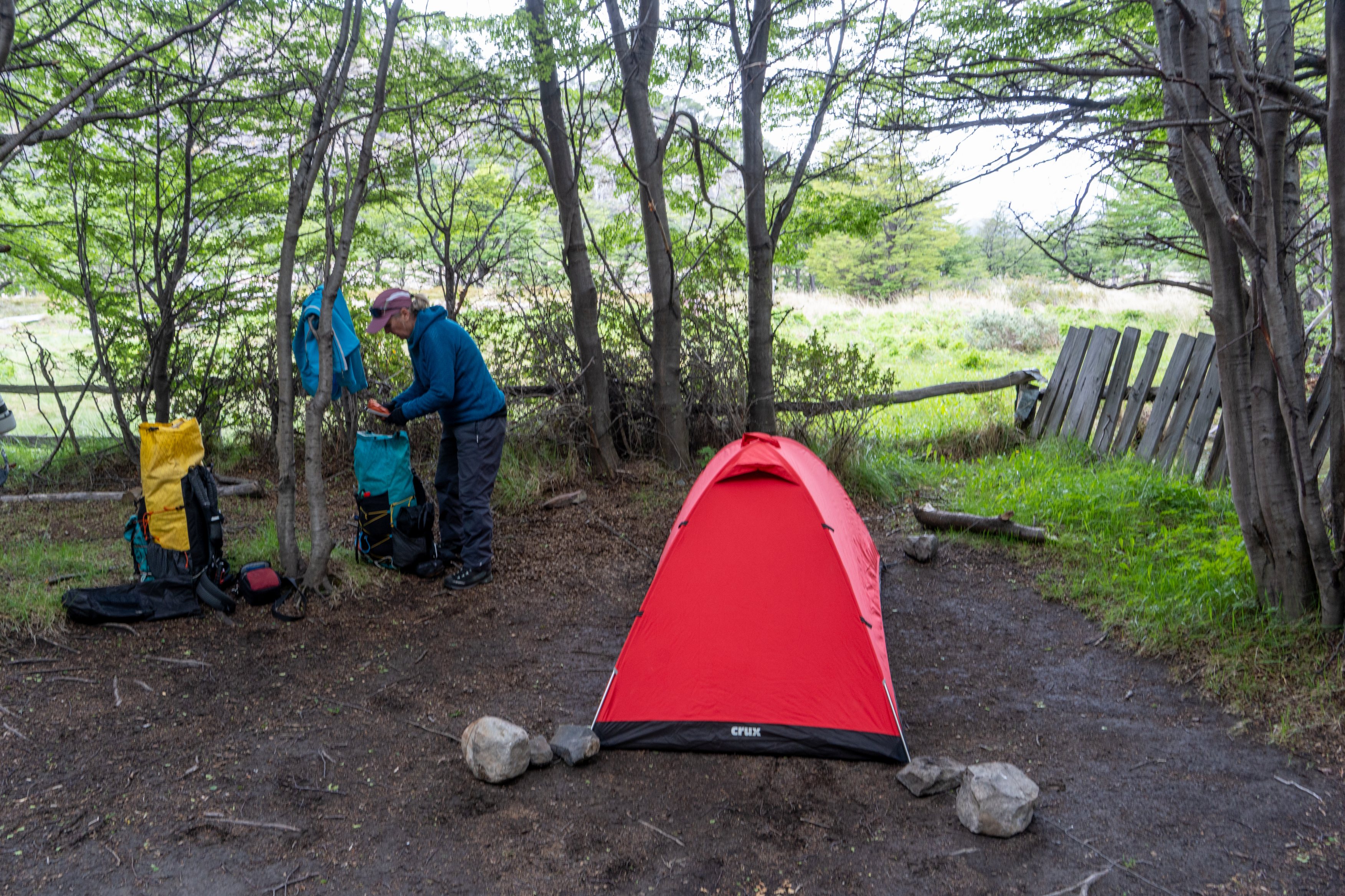 Camping in the woods, Piedra del Fraile