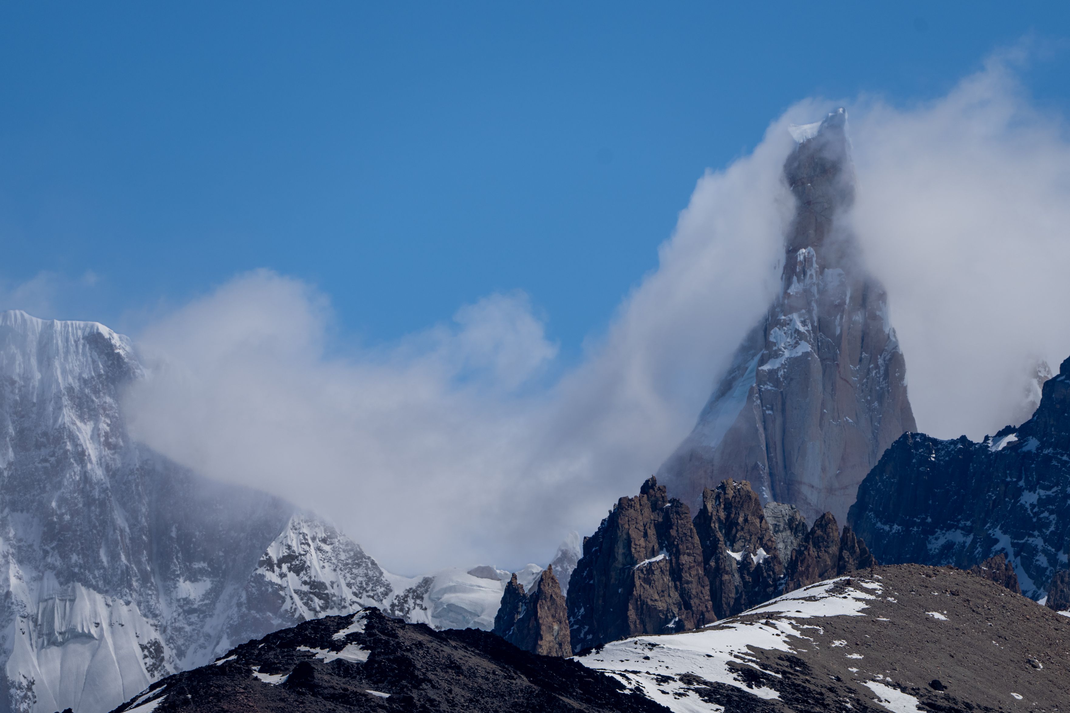 Mists starting to clear from Cerro Torre