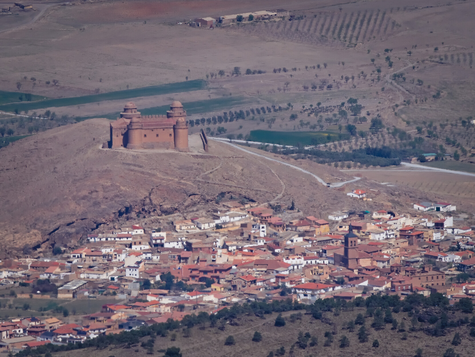 A shot of the Castillo de La Calahorra is located in La Calahorra, in the province of Granada, Spain. It is situated in the Sierra Nevada foothills. Built between 1509 and 1512, it was one of the first Italian Renaissance castles to be built outside Italy.